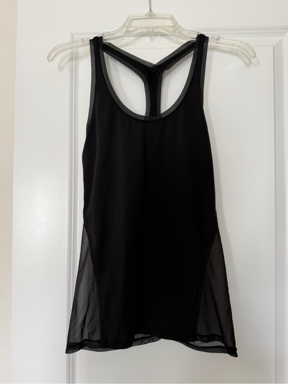 Lululemon Black Racerback Mesh-Panel Tank